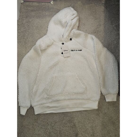 Disney’s Her Universe Frozen 2 Olaf Frozen Fuzzy Hoodie Sweater Size Large - Picture 2 of 7